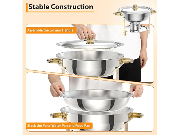 5 QT 6 Packs Chafing Dish Buffet Set