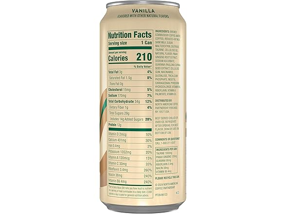 Starbucks Double Shot Energy Drink, Vanilla, 15 Fl Oz