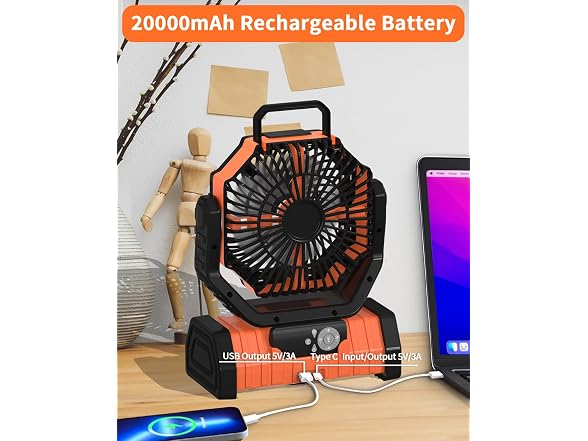 ADUST Camping Fan 20000mAh Battery