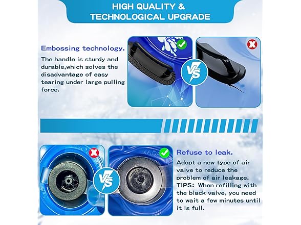 WOLKEK Snow Tube 2 Pack