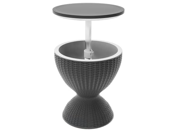 Black Patio Bar Side Table