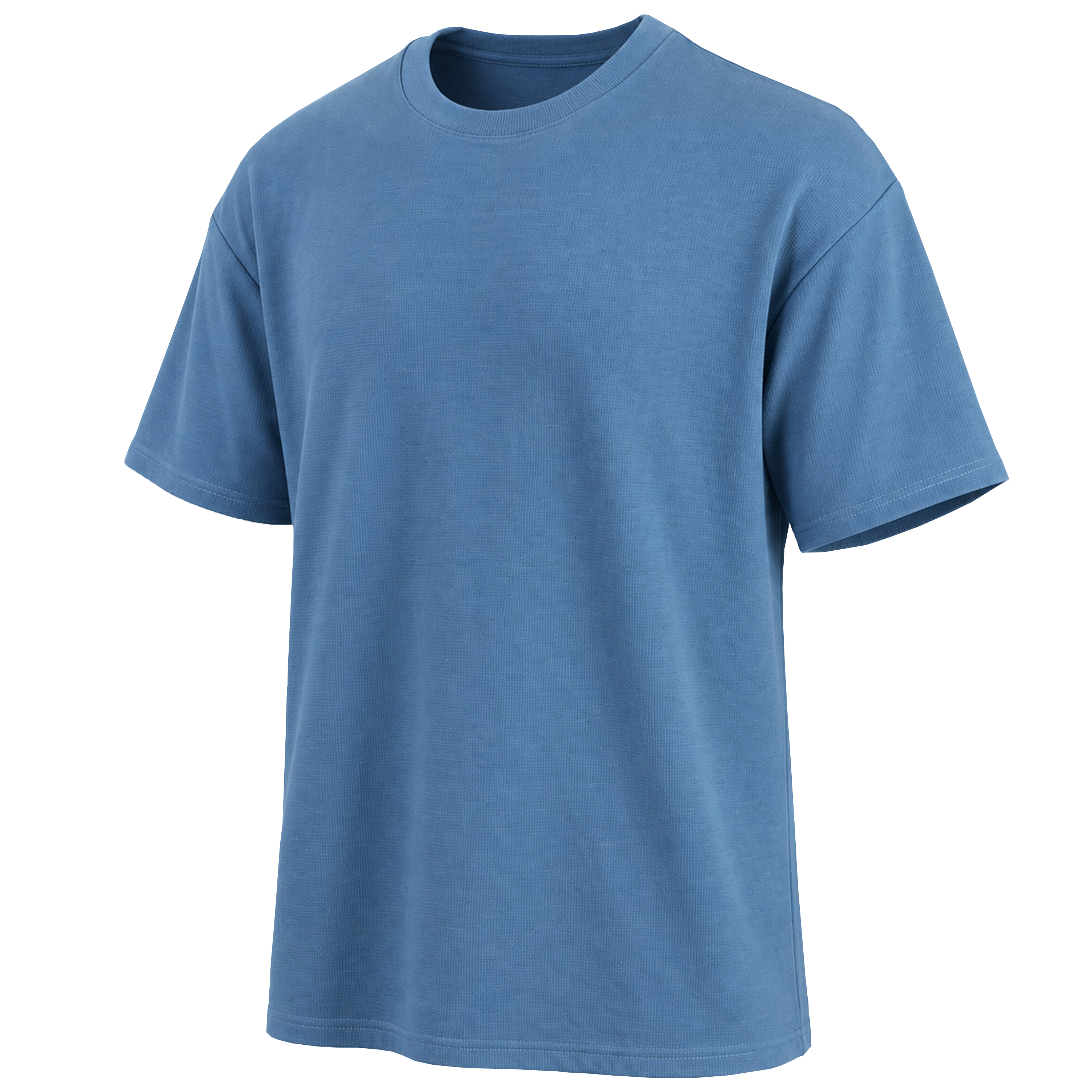 5Pk Mens Waffle Knit Drop Shoulder Tee - Gallery 29