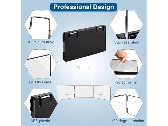 LMZNXCZ 3 Way Mirror for Self Hair Cutting