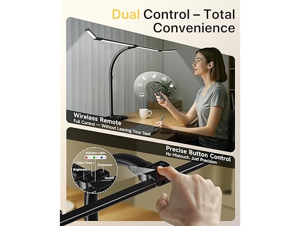 ONEMIX LED Desk Lamp with Clamp