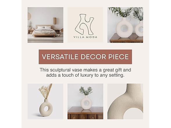 Villa Moda Oona Decorative Modern Ring Vase