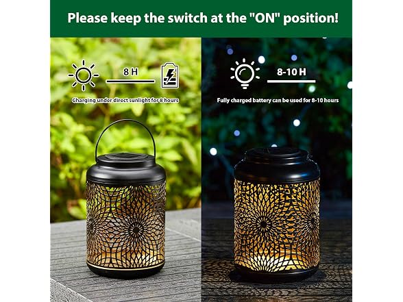 Solar Lantern Outdoor Solar Powered Hanging Lantern