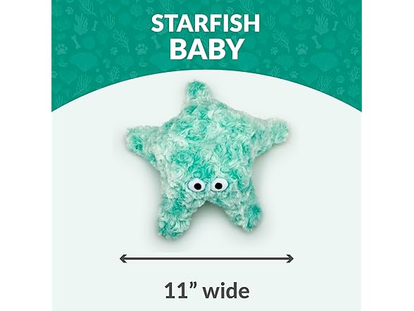 Gor Pets Plush Starfish Crinkle Dog Toy
