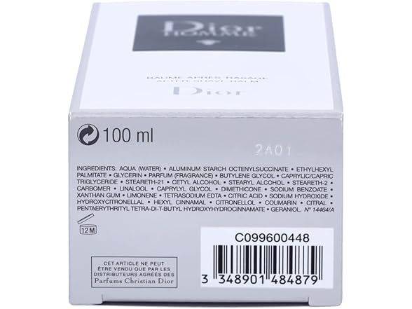 Dior Homme After Shave Balm, 3.4 Ounce