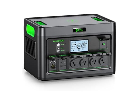 EBL 2400W Portable Power Station LiFePO4 Battery,
