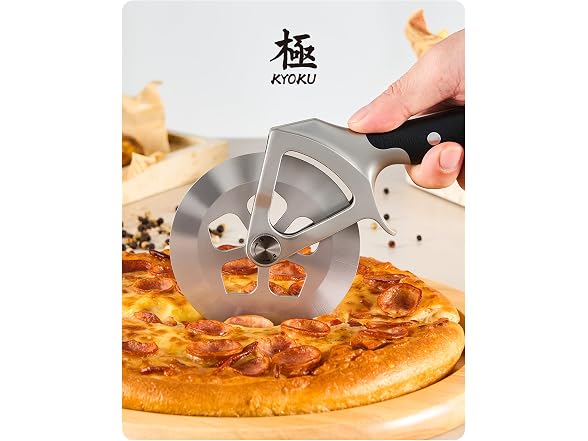KYOKU 4 in. High Carbon Steel Pizza Cutter