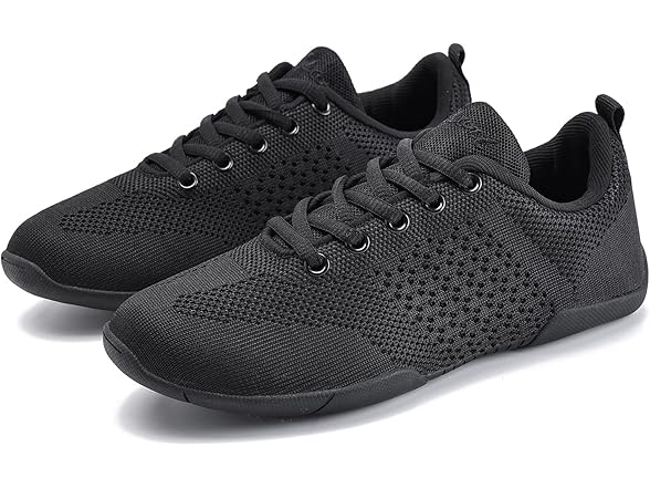 SYIEMNK Black Cheer Shoes for Girls