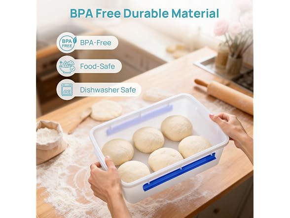 Vtopmart 2 Pcs Pizza Dough Proofing Box