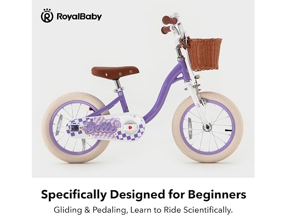 RoyalBaby Girls Bike Belle EZ Kids Bike, 14 Inch