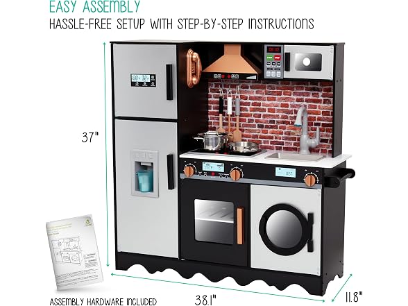Dark Wooden Kitchen Playset