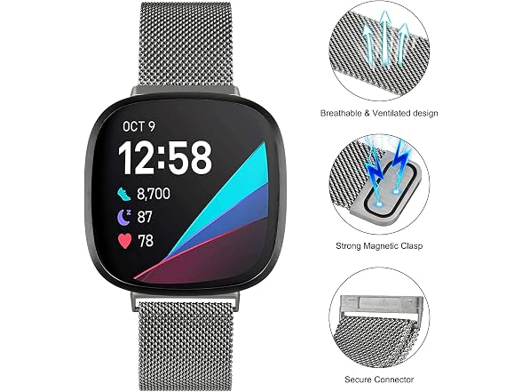 Amzpas Bands for Fitbit Versa 3/4