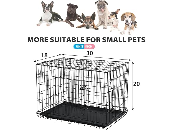 BestPet | Dog Crate | 30" | Black | Foldable