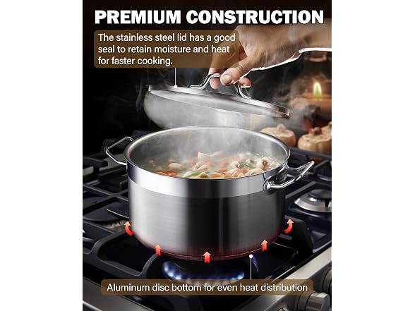 Cooks Standard Professional 6 Quart Stock Pot with Lid