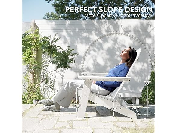 White Folding Adirondack Chair Set of 4