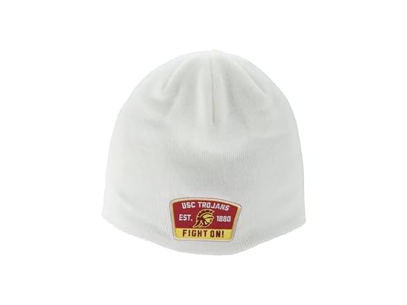 TROJANS Beanie Edge Patch Switchback White