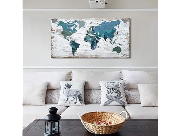 ZEYDRT World Map Wall Decor