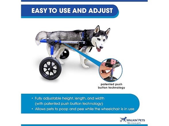Walkin' Wheels Dog Wheelchair - for Med/Large