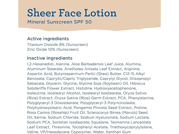 Blue Lizard Sheer Face Mineral SPF 50 Sunscreen