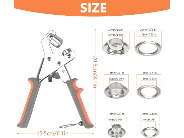 zonglan Grommet Tool Kit 600PCS