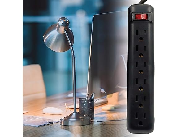 This Clear Power DC3S-00232P-DC 2-Pack 6-Outlet Power Strips