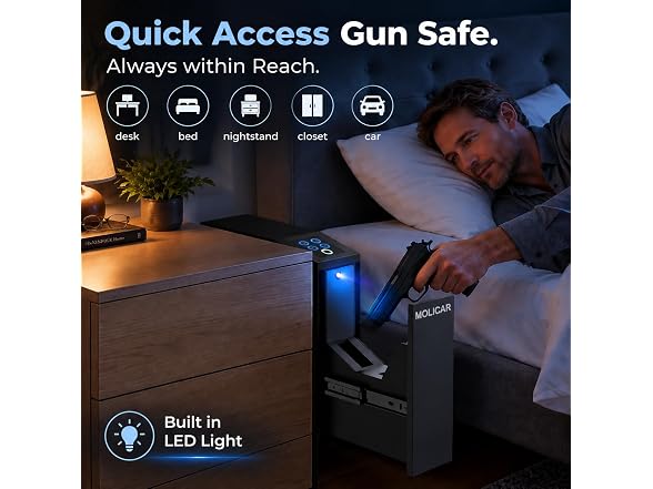 MOLICAR Biometric Slider Handgun Safe