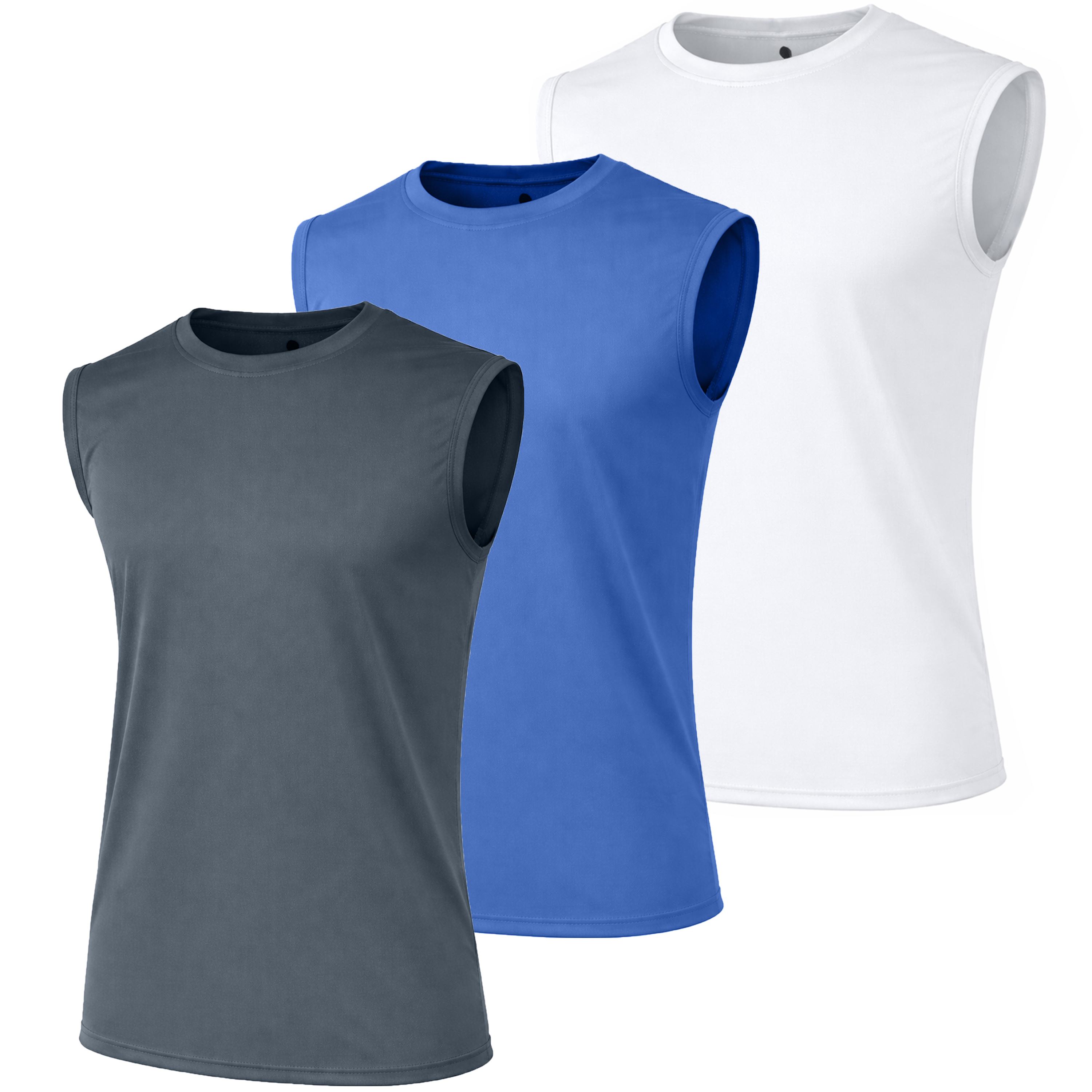 Mens 3PK Moisture Wicking Muscle Tee - Gallery 12