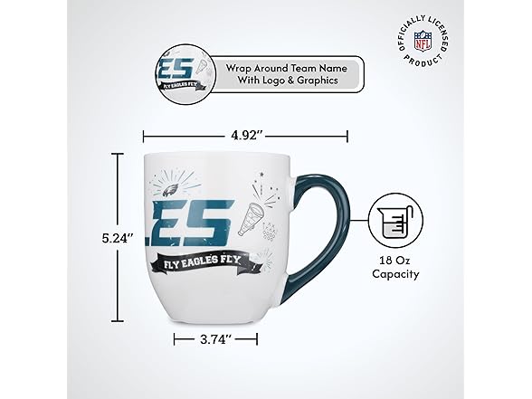  18oz Cheer Mug, Philadelphia Eagles