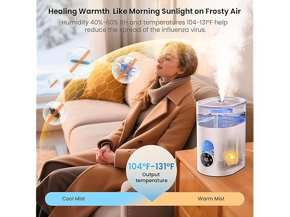 GloryAir Cool & Warm Mist Humidifier
