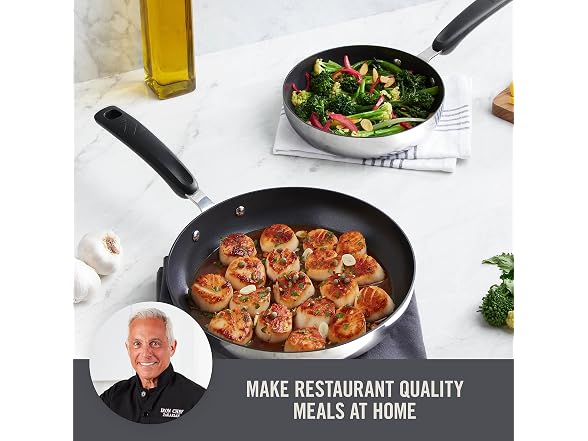 Zakarian by Dash Nonstick Stainless Steel Fry Pan Set