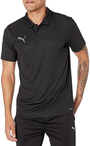 PUMA mens Teamliga Sideline Polo Shirt, Black/White, XX-Large US