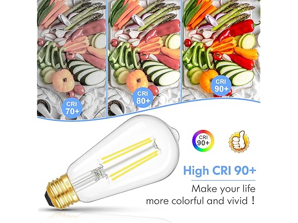 Dimmable ST58 Antique Clear Vintage Edison LED Bulbs