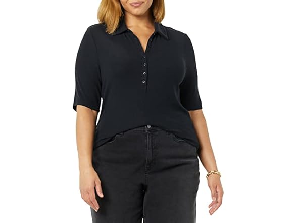 Amazon Essentials Women's Fine Rib Polo