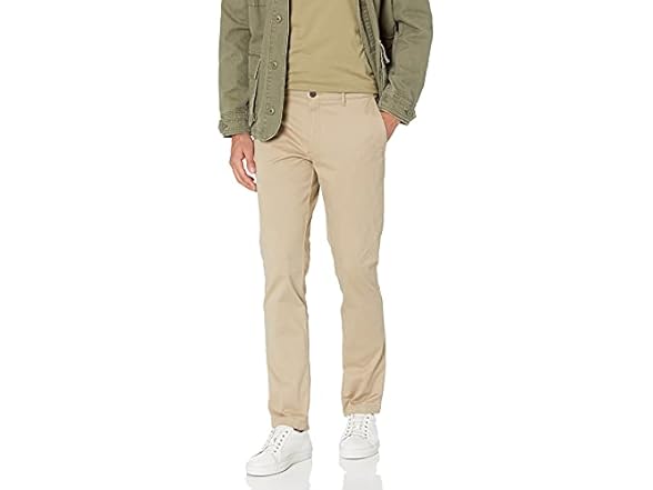 Amazon Essentials Mens SkinnyFit Washed Comfort Stretch Chino (28Wx28L)