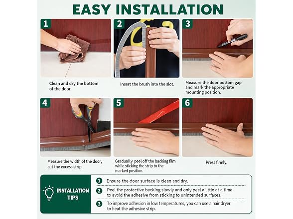 Vannesse GAR-107 (2 Pack) 39in Door Sweep Draft Stopper