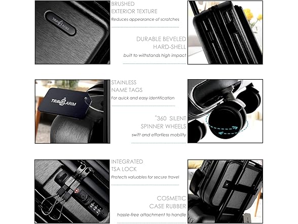 TRAVELARIM 20 Inch Carry On Luggage