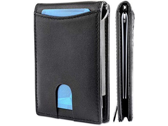 RFID Blocking Slim Leather Wallet