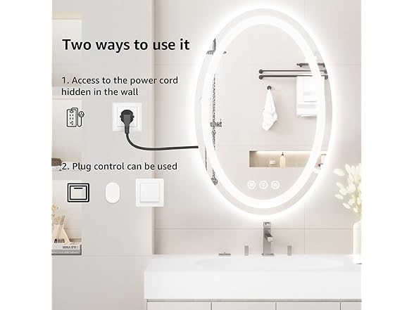 48"x36" Oval LED Bathroom Mirror