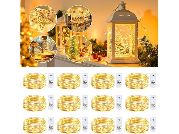 Minetom 12 Pack Fairy Lights