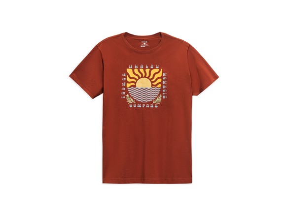 Hurley Sea Rays Graphic Tee - Rust Red