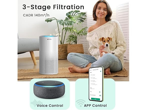 Afloia Smart Air Purifier Up to 1,076 sq ft