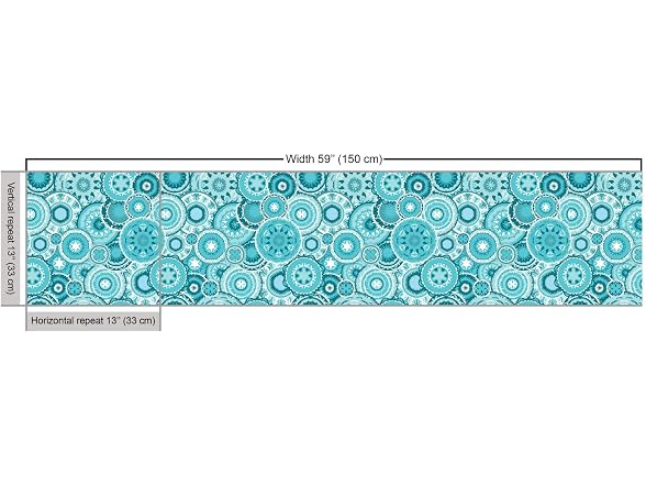 Ambesonne Aqua Fabric by The Yard, (10 Yard Cut)