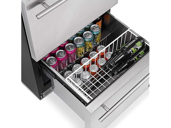 Newair Outdoor Dual Drawer Fridge - 20 Bottles/80 Cans