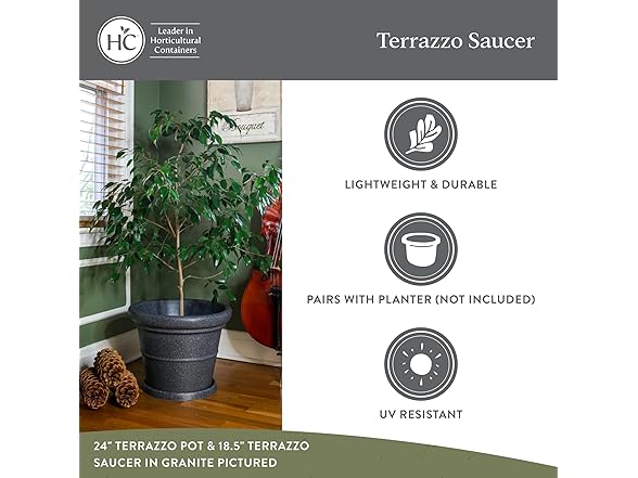 The HC Companies Terrazzo Flower Pot Saucers