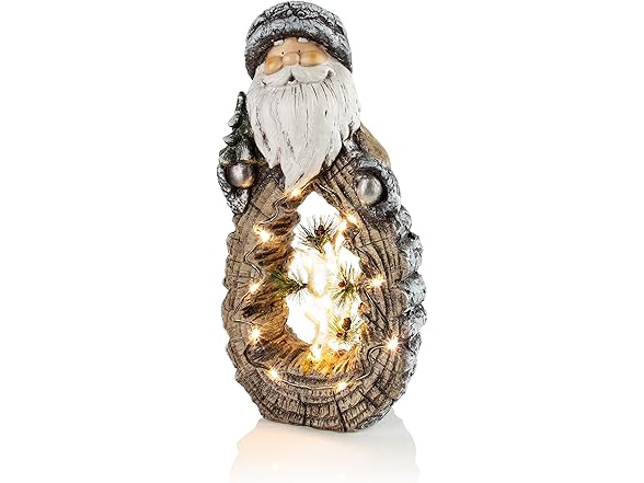Alpine Corporation 21" H Indoor/Outdoor Santa Statue