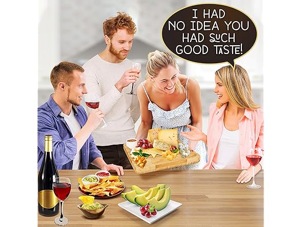 NutriChef Bamboo Natural Cheese Board Set