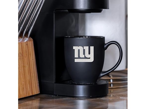 NEW YORK GIANTS Main 15oz Matte Black Bistro Mug